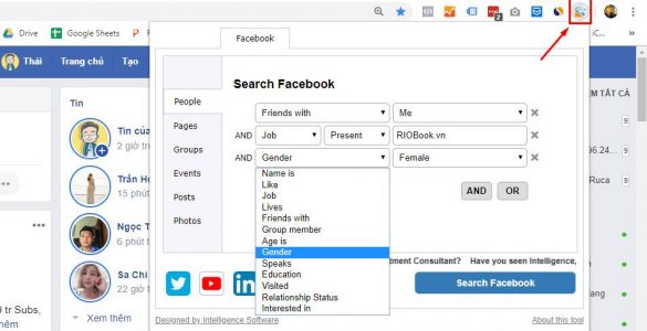 Công cụ TÌM KIẾM Facebook CỰC ĐỈNH